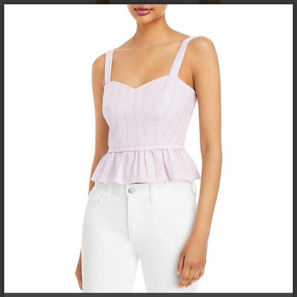 Aqua lilac exposed back ruffle Tanktop NWT - Picture 1 of 1